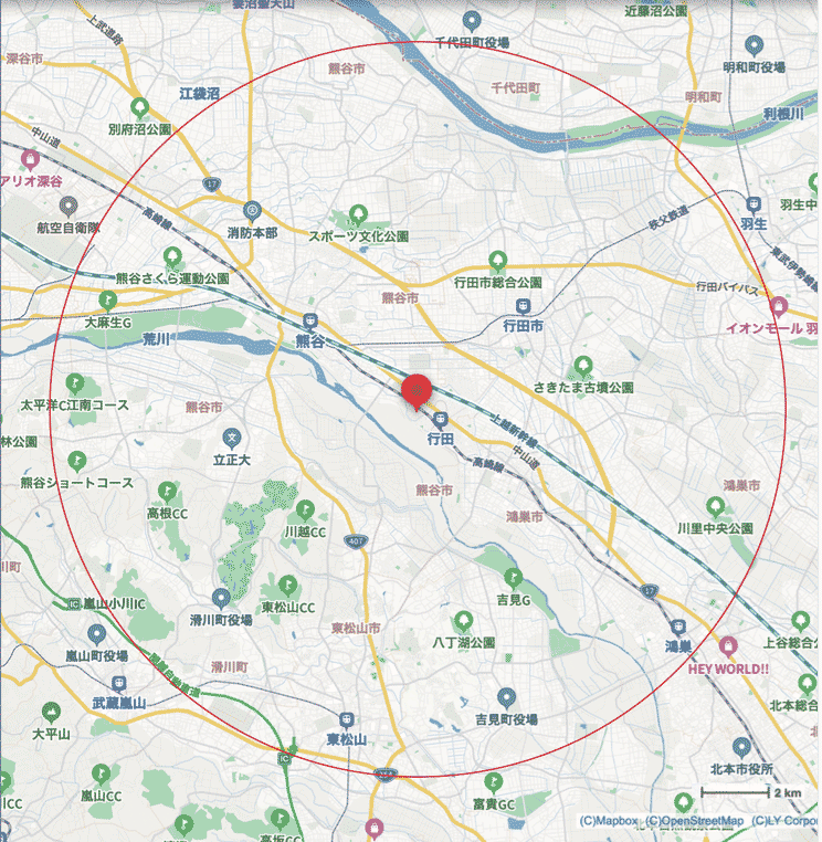 15km圏内地図